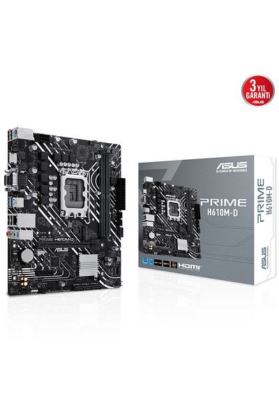ASUS Intel H610 Prime H610m-d D5 1700 DDR5 5600Mhz Matx Gaming Motherboard