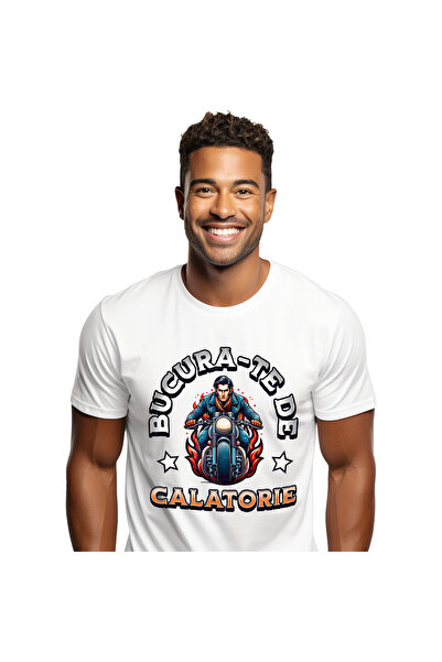 StoryGift Romania Tricou Barbati cu Barbat Tanar Cu esarfa si Geaca De Piele ...