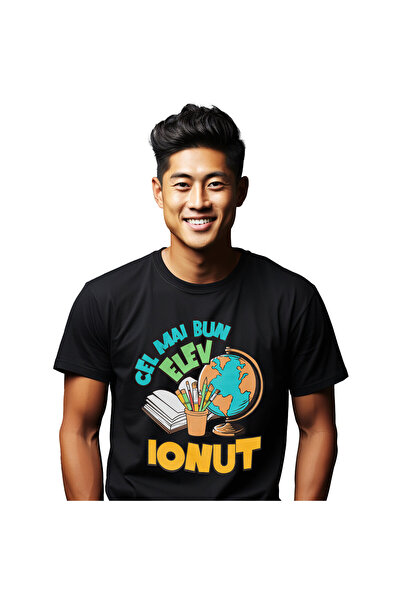 StoryGift Romania Tricou Barbati cu Rechizite Scolara Glob Pamantesc Carioci ...