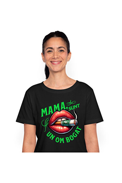 StoryGift Romania Tricou Femei cu Buze Rosii Femeie Tigara Cu Bancnota verde ...