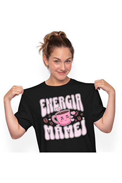 StoryGift Romania Tricou Femei cu Cana De Cafea Roz, Familie Putere, Energie ...