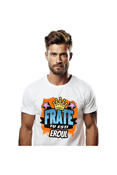 StoryGift Romania Tricou Barbati cu Coroana Regala Stil Graffiti, Animat, Cop...