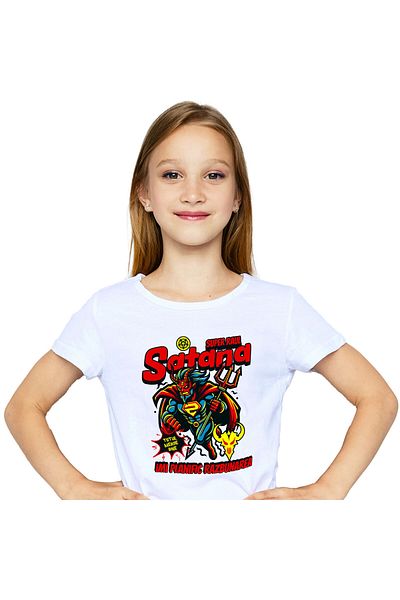 StoryGift Romania Tricou Copii cu Silueta Umana Ridicare Gantere Supereroi Personaje Motivational ,White_8ANI