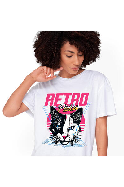 StoryGift Romania Tricou Femei cu Cap Pisica Alb Negru, Discoteca Iubitorii D...