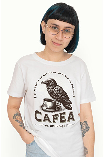 StoryGift Romania Tricou Femei si pasarile au nevoie de energie cafea cu impr...