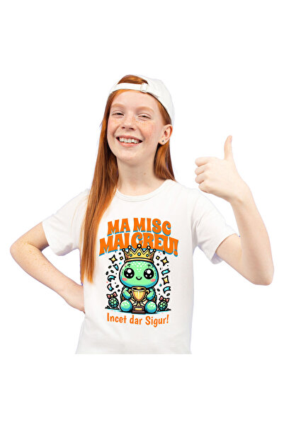 StoryGift Romania Tricou Copii cu Broasca Testoasa Cu Coroana Regeasca Si tro...