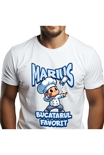 StoryGift Romania Tricou Barbati cu Cheff Bucatar Animat Vesel Cu Palarie Ina...