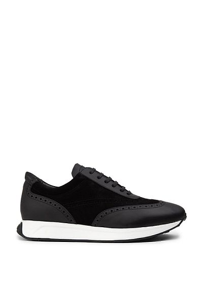Deery Γνήσια ανδρικά αθλητικά παπούτσια Suede Black