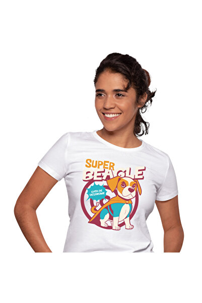 StoryGift Romania Tricou Femei cu Caine Cu Pelerina De Super Erou Colorata, A...