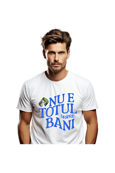 StoryGift Romania Tricou Barbati cu Bancnota 500 lei Mihai Eminescu In Aer, F...
