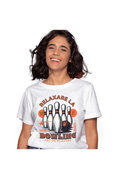 StoryGift Romania Tricou Femei cu Popice Minge Hobby Activitate Vesela Joc cu...