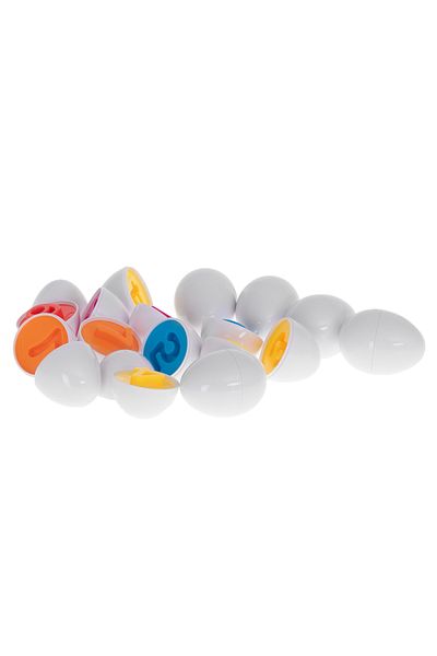 zola Educational game, puzzle model, box with 12 eggs that hide different numbers, multicolored, made of plastic