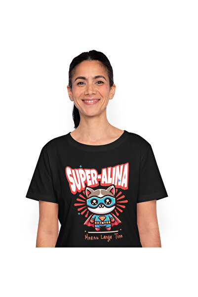 StoryGift Romania Tricou Femei cu Iepure Supereroi Personajeiv Gri Cu Gantere Shaorma Dieta Haios ,Black_XL