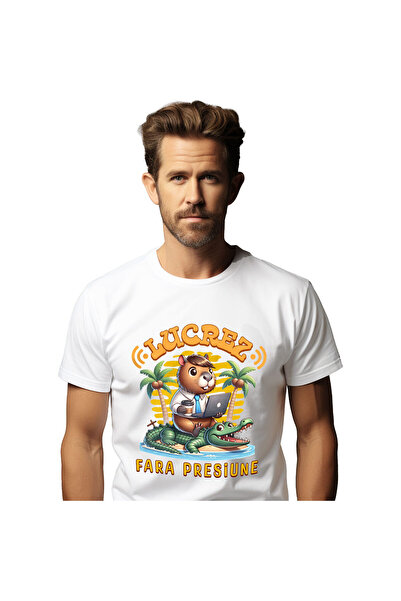 StoryGift Romania Tricou Barbati cu Castor haios Costum Cu Cravat laptop, cro...