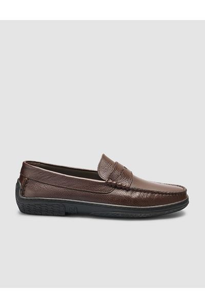 Cabani 100% Genuine Leather Brown Men's Casual Shoes