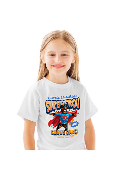 StoryGift Romania Tricou Copii cu Silueta Umana Jucator De Supereroi Personaj...