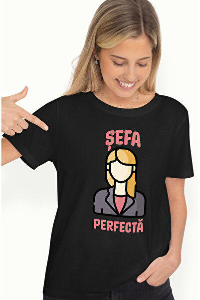StoryGift Romania Tricou Femei sefa perfecta, contur feminin, loc de munca, f...
