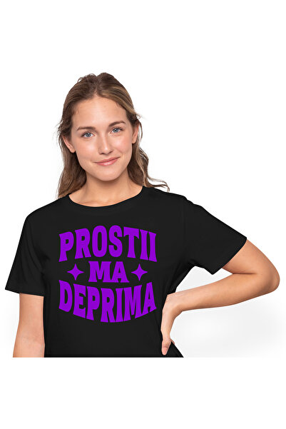 StoryGift Romania Tricou Femei cu Mesaj In Limab Romana Cu Stele Text haios D...