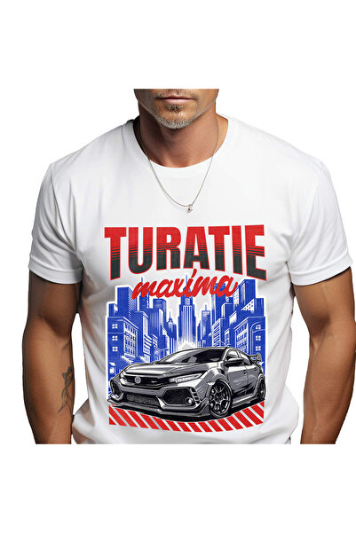 StoryGift Romania Tricou Barbati cu Masina Puternica Moderna De Curse Oras Cu...