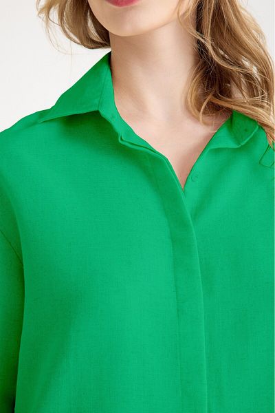 Toridas Casual Green Linen Double Suit Bottom Top
