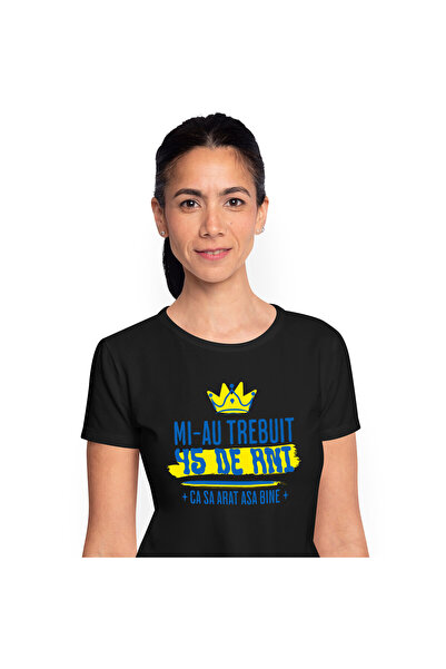 StoryGift Romania Tricou Femei cu Design Colorat Coroana Regala Text In Limba...