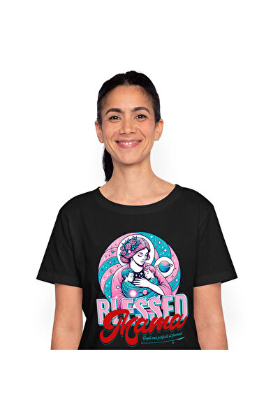 StoryGift Romania Tricou Femei cu Mama Si Copii Frati Familie Elemente Cosmic...