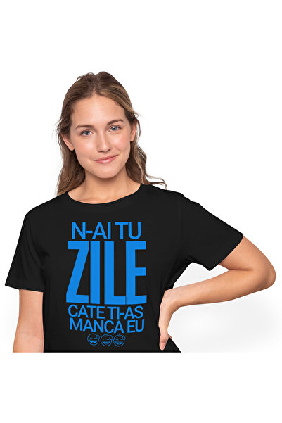 StoryGift Romania Tricou Femei cu Design Haios In Limba romana Smiley face Sarcastic Iubire Dragos,Black_XL