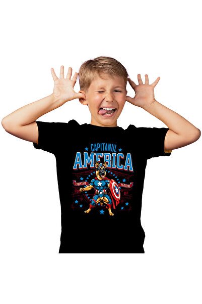 StoryGift Romania Tricou Copii cu Ciobănesc German / German Shepherd Caine In...