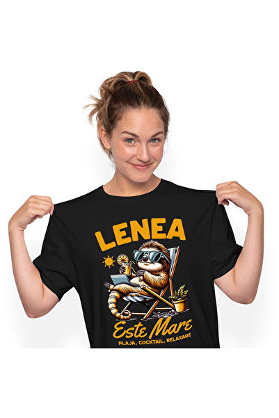 StoryGift Romania Tricou Femei cu Animal Lenes Relaxare la plaja Pe Sezlong C...