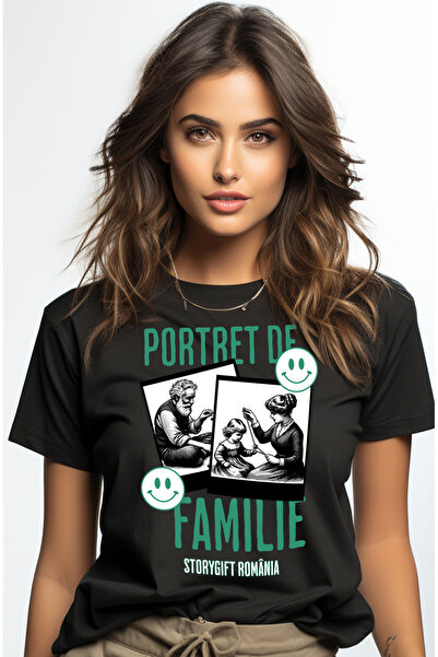 StoryGift Romania Tricou Femei Portret de Familie bunic bunica parinti famili...