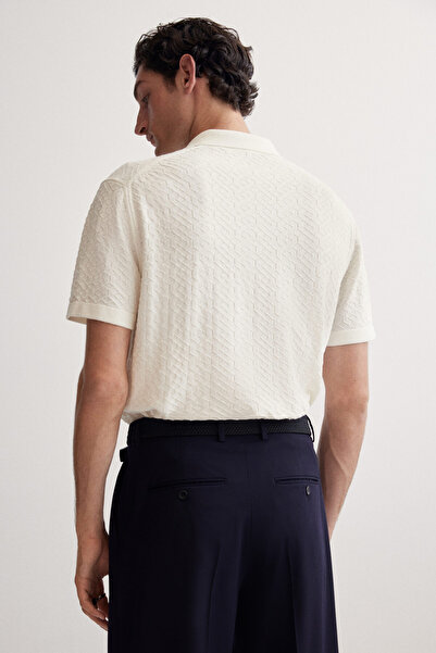 H&M Tekstüre Triko Gömlek Regular Fit