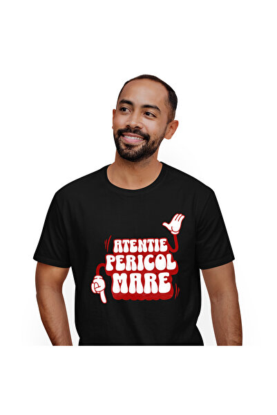 StoryGift Romania Tricou Barbati cu Maini Stil Mickey Mouse Deget Aratat In J...