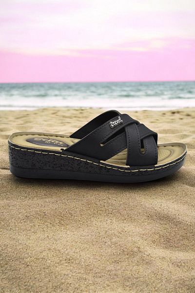 ISPARTALILAR 4551 Orthopedic Sole Daily Women's Slippers Soft Inner Sole
