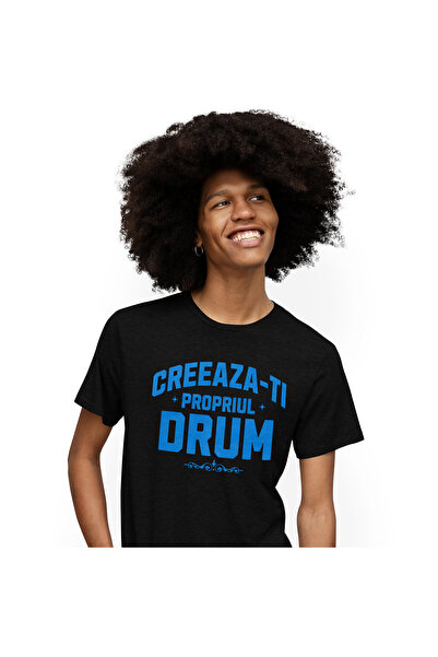 StoryGift Romania Tricou Barbati cu Motivational Creeeaza-ti Propriul Drum, S...