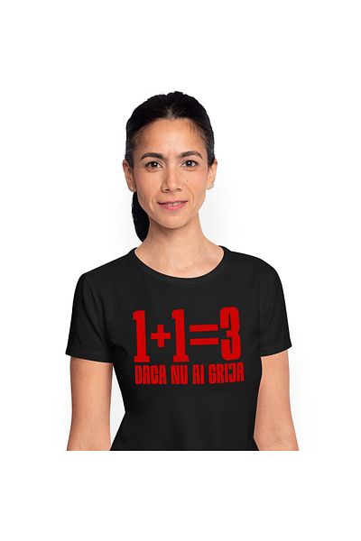 StoryGift Romania Tricou Femei cu Mesaj Haios Adunare Matematica Copil Sarcina Dragoste cu imp,Black_L