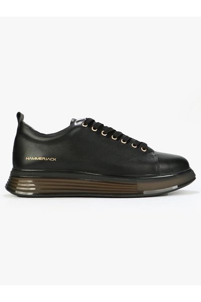 Hammer Jack Rabat 102.25018 Black Skin Leather Men's Sneaker
