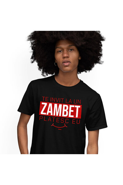 StoryGift Romania Tricou Barbati cu Mesaj Zambet Larg, Dragoste, Intalnire, I...
