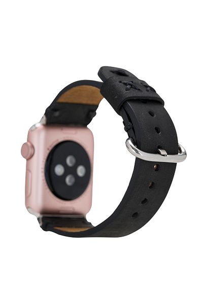 PLM Apple Watch G1 Black Leather Band - 42-44-45mm Orfe