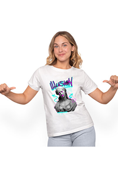 StoryGift Romania Tricou Femei cu Statuie Greceasca Stil Graffiti Urban Illus...