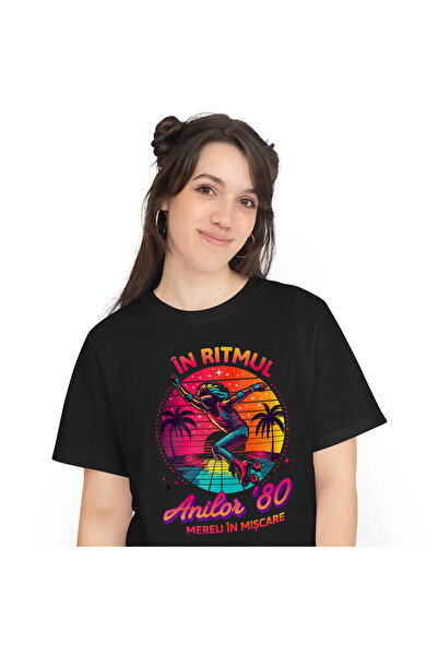 StoryGift Romania Tricou Femei cu Silueta Umana Par Lung Pe Role Disco Petrec...