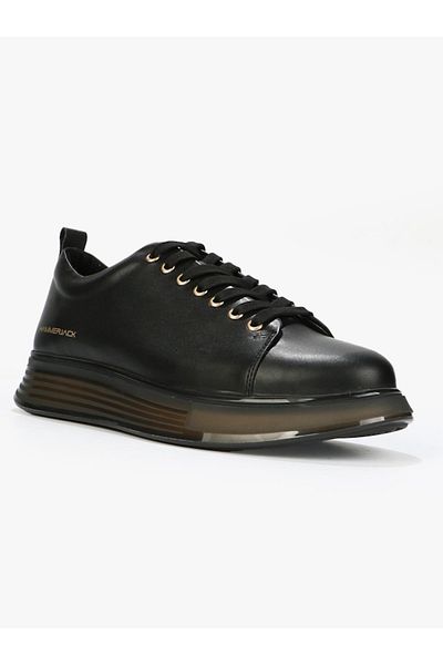Hammer Jack Rabat 102.25018 Black Skin Leather Men's Sneaker