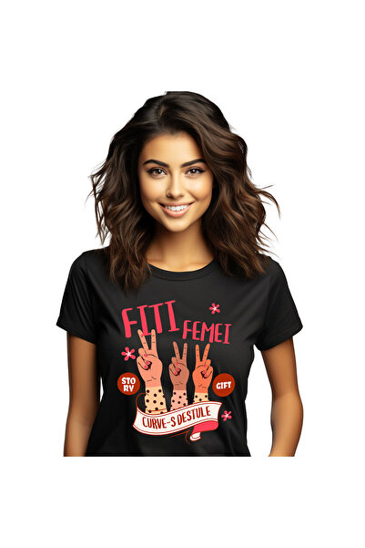 StoryGift Romania Tricou Femei cu Maini Femeie Semn Pace Suport Fete Motivati...