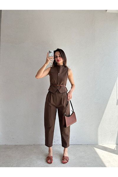 Mooi Butik Prag Set 6892 - Bitter Brown