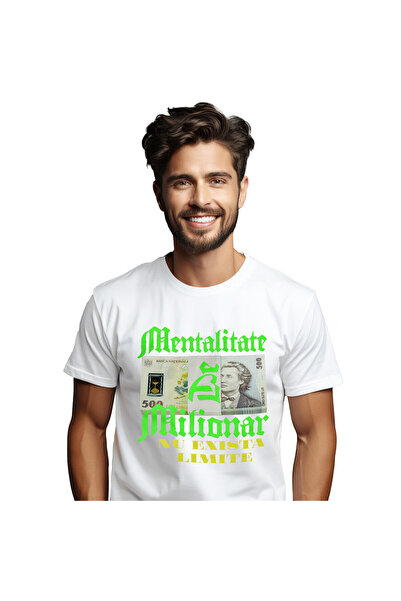 StoryGift Romania Tricou Barbati cu Teanc de Bani cu Elastic Bancnote 500 lei...