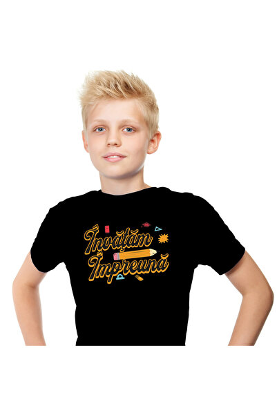 StoryGift Romania Tricou Copii cu Rechizite scolare Copii Creion Imens Invata...