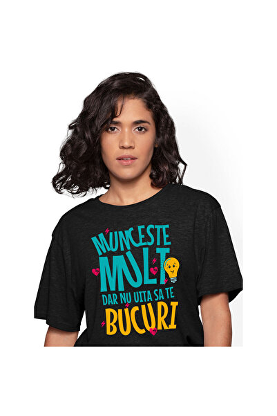 StoryGift Romania Women's T-Shirt with Inspirational Message Balance Work Har...