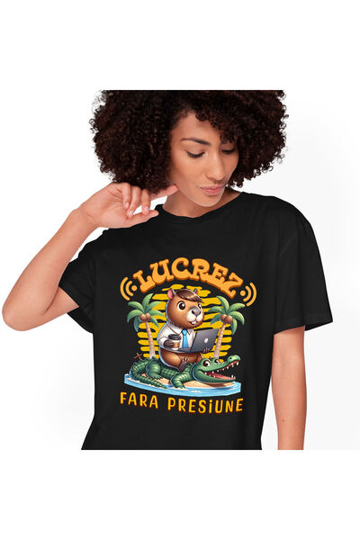 StoryGift Romania Tricou Femei cu Castor haios Costum Cu Cravat laptop, croco...