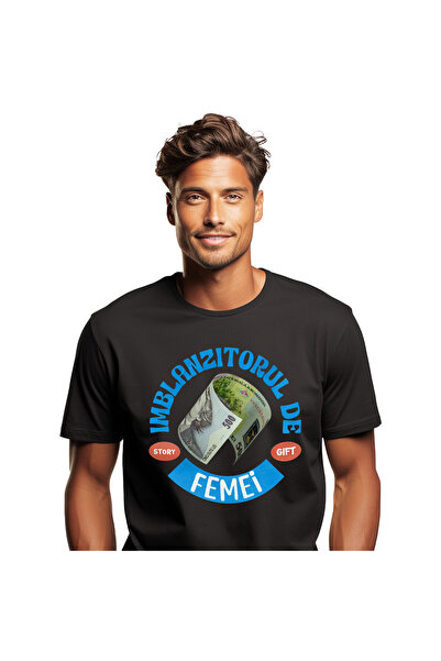 StoryGift Romania Tricou Barbati cu Bncnota 500 Lei In Aer Banii Investitii F...