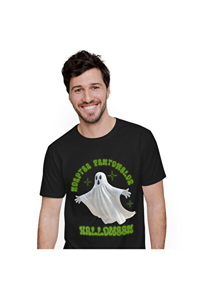 StoryGift Romania Tricou Barbati cu Fantoma Alba Horror,Noaptea De Hallowen S...