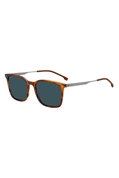Hugo Boss Erkek Kahverengi Kırçıllı-mavi Organik (UV) Cam Kemik Kapalı Çerçev...